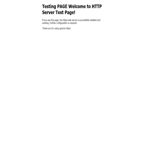 Testing PAGE HTTP Server Test Page