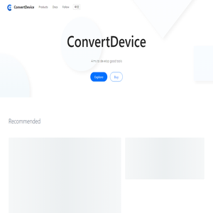 ConvertDevice - Focus on developing better tools