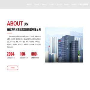 安徽鸿鹤城市运营管理集团有限公司-城市管理,综合型服务,物业管理