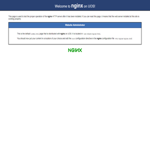 Test Page for the Nginx HTTP Server on UOS