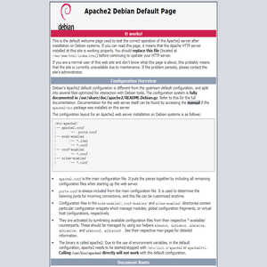Apache2 Debian Default Page: It works