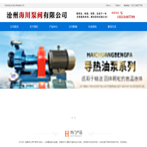 沧州海川泵阀有限公司-齿轮泵,螺杆泵,高粘度转子泵,离心泵,凸轮转子泵,高温油泵,沥青泵