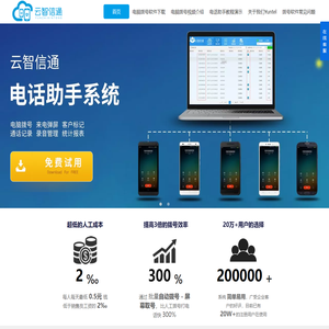 Yuntel电话助手,手机录音 电脑拨号打电话,来电弹屏客户管理CRM软件