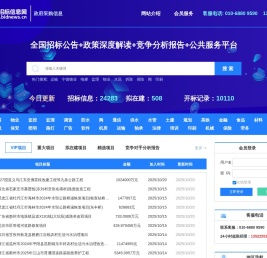 全国招标信息网-招标网|采购招标|国内招标采购大数据共享平台✅
