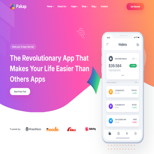 Pakap - App & SaaS Software Landing Page HTML Template