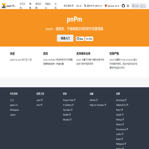 pnpm - 速度快、节省磁盘空间的软件包管理器 | pnpm中文文档 | pnpm中文网