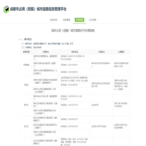 成都市占用（挖掘）城市道路信息管理平台