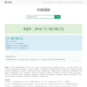 IP地址查询,本机IP,我的IP,域名查IP_启动器IP查询网