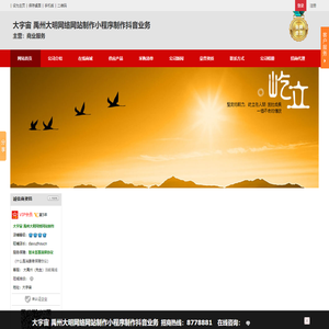 大宇宙  禹州大明网络网站制作小程序制作抖音业务