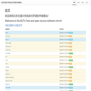 首页 - 北京交通大学自由与开源软件镜像站