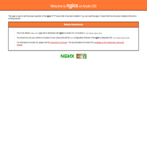 Test Page for the Nginx HTTP Server on Anolis OS