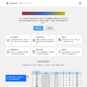 SheetNext - AI Excel 全自动制表工具