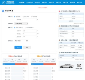 房贷计算器 房贷计算器2025年最新版 房贷利率计算器 房贷利息