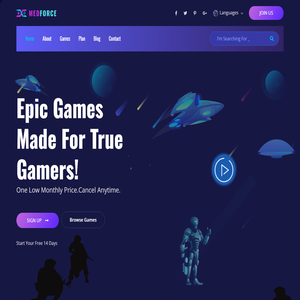 Medforce - Gaming Subscription Website Html Template