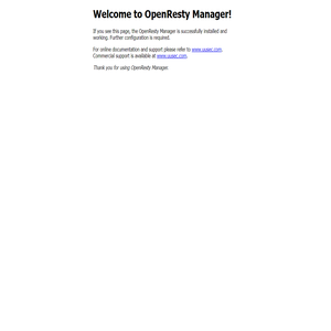 Welcome to OpenResty Manager!