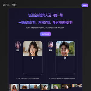 EasydoAI，Virtual Character Creation 一致性的数字人角色制作