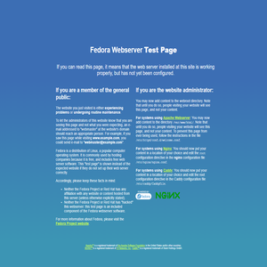 Test Page for the HTTP Server on Fedora