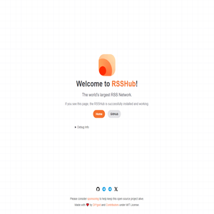 Welcome to RSSHub!