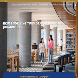 HKUST FOK YING TUNG GRADUATE SCHOOL (GUANGZHOU) – 香港科技大学（简称港科大）自1991年创立以来，秉持锐意创新、与时并进、博大包容、坚持原创的理念， 在教育、科研和知识转移等方面均取得长足进展。短短三十年间，港科大于全球高校排名节节上升，被公认为全球首屈一指的年轻学府
