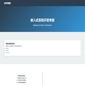 嵌入式开发专家 | 个人作品集