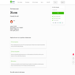 28.comPremium domain name trading - 28.comBuy and sell domain names at a fixed price- Dn.com domain name trading platform