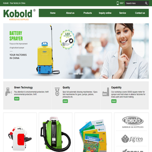 Kobold Sprayer, Srayers manufacturer and pressure sprayer, hand sprayer, knapsack power sprayer, battery sprayer supplier--Kobold Trading Co., Limited.