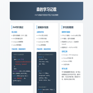 森的学习记载 - PHP与前端技术
