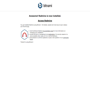Bitnami Redmine Stack