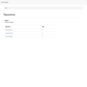 Web Registry - Repositories