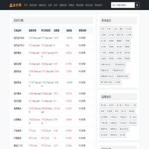 查金价_今日黄金白银实时报价_铂金钯金最新价格查询