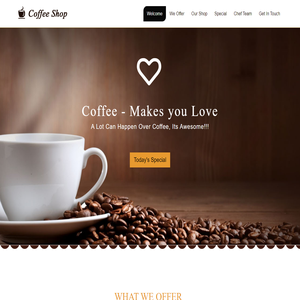 Coffee Shop Free HTML Website Template | webthemez