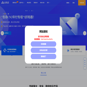 专业云计算服务提供商_高效稳定的服务器租用与托管服务-白鸟云