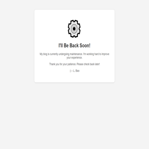 Blog Under Maintenance