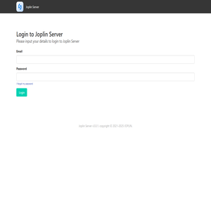 Joplin Server - Login