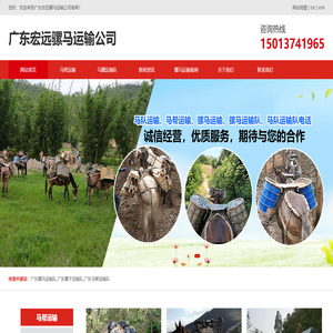 马队运输-广东马帮运输-广东骡马运输-广东骡子运输队-宏远骡马运输公司