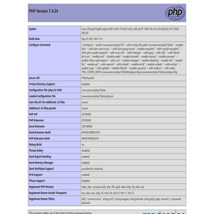 PHP 7.4.24 - phpinfo()