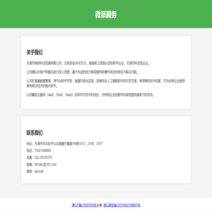 微派服务 - 天津市微派科技发展有限公司