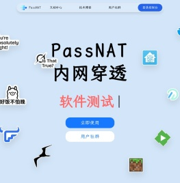 帕斯内网穿透-PassNAT-大带宽高效稳定frp|游戏联机|远程访问|搭建网站|远程桌面
