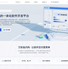 万应低代码，让软件交付更简单｜领先的一体化应用开发平台，应用开发仅需3步！