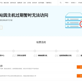 阿里云万网虚机过期页面