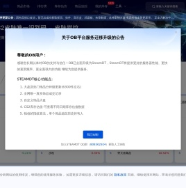 CSOB-CS饰品走势_CS大盘指数_CS排行榜_CS饰品分析_CS开箱回报率_CS在线人数